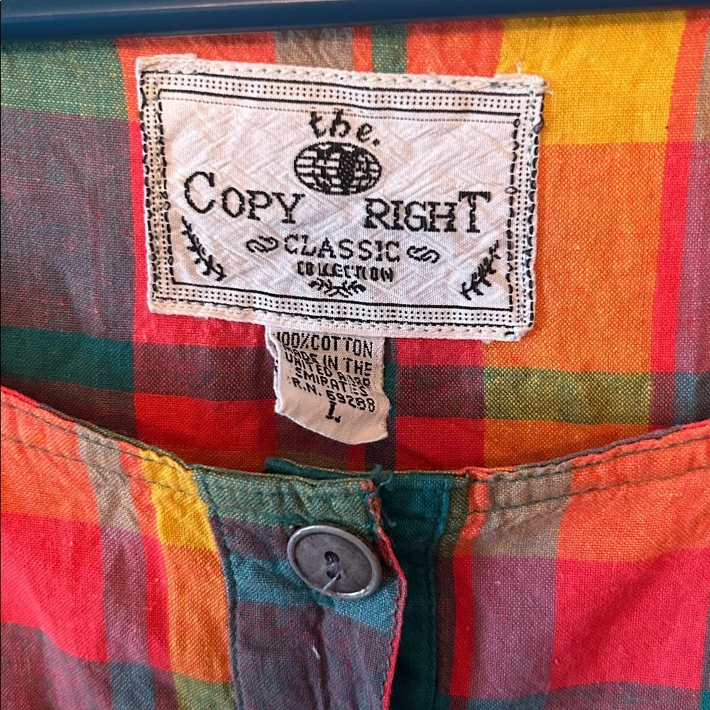 The Copy Right Classic Vintage Plaid Dress, Size Large - Picture 2 of 5